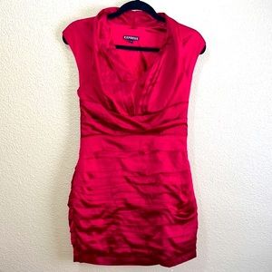 👗Express red hot dress size 6